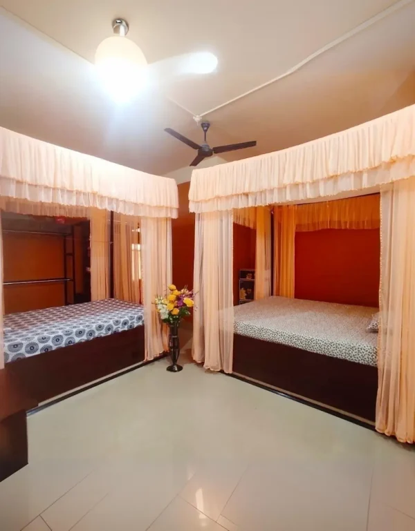 curtain style mosquito net peach