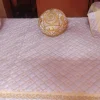 check box pattern wedding bed sheet white