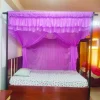 lavender mosquito net for bed in a bedroom