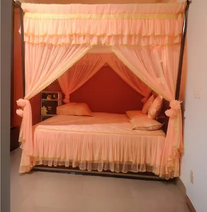 a traditional wedding bed